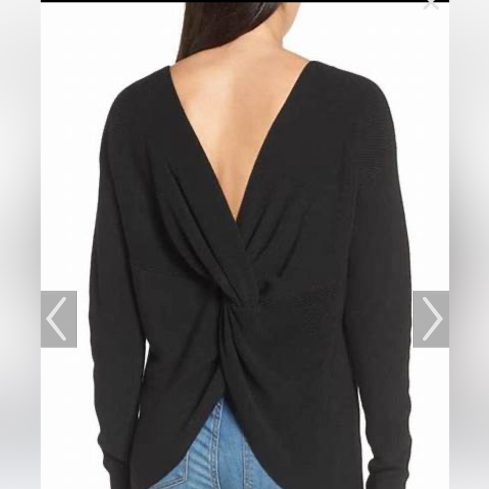 Pink Halogen Tie Back Sweater